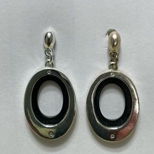 Nine West silver and black earrings